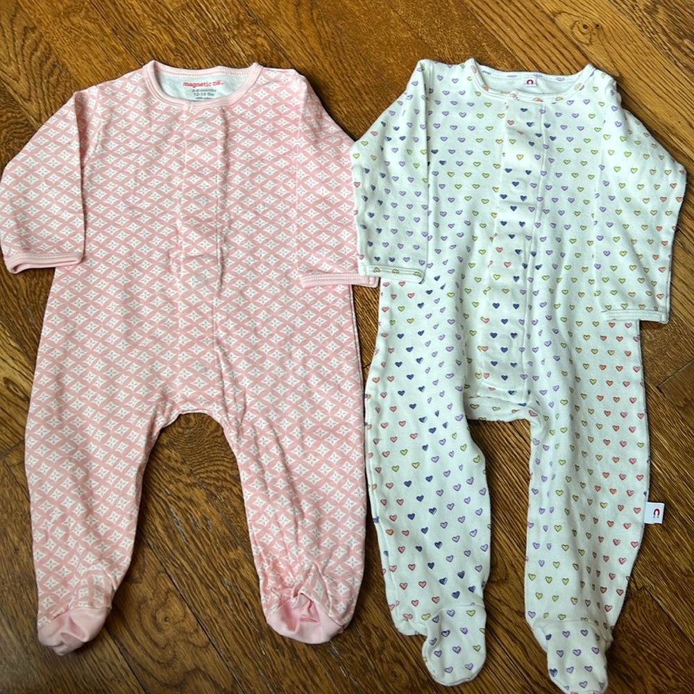 Magnetic me and EMC bundle of 2 girls sleepers 3-6 months